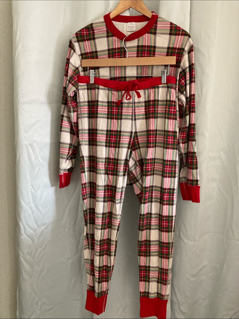 Hanna Andersson Red and Green Plaid Two-Piece Pajama Set